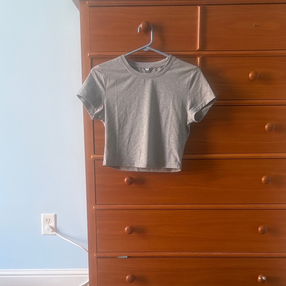 Amazon Gray Crop Top